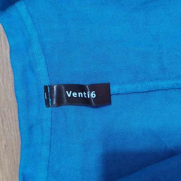 Venti6 Cobalt Blue Linen Blazer Made in Italy sz L - Picture 5 of 6